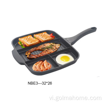 Chiên phẳng có thể đảo ngược Nướng chảo nướng Bbq